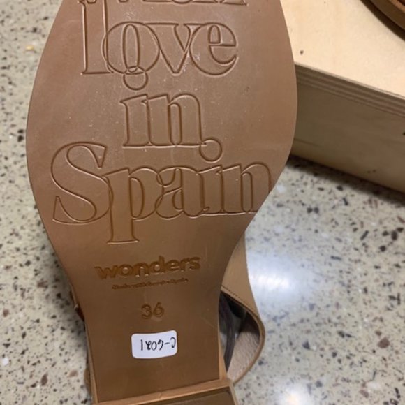Wonder Sling Back Flats Size 36 Tan - Picture 12 of 12